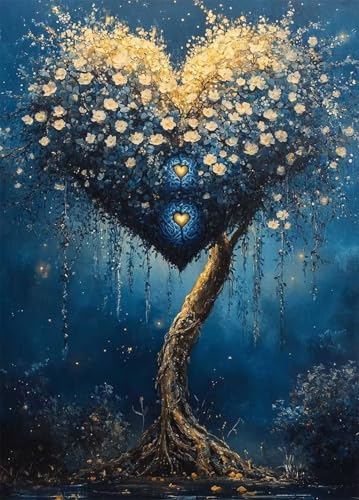 Diamond Painting Baum Diamant Painting Bilder Landschaft Crystal Art 5D DIY Eckige Steine Diamant Malerei Cross Stitch Stickerei Basteln Erwachsene für Home Zimmer Deko, Geschenke (35x50cm) -bby250702 von Generic