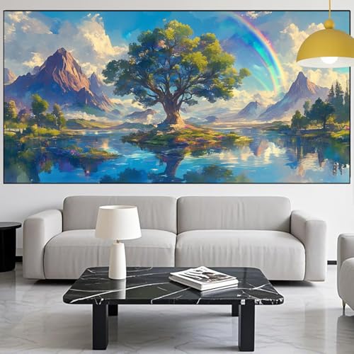 Diamond Painting Baum Diamont Painting Bilder Regenbogen Malen Nach Zahlen Set für Kinder Erwachsene,5D Vollbohrung Crystal Bastelset Mädchen Mosaikherstellung,DIY Diamant Malerei 100x300cm YM-1064 Diamond Painting Baum Diamont Painting Bilder Regenbogen Malen Nach Zahlen Set für Kinder Erwachsene,5D Vollbohrung Crystal Bastelset Mädchen Mosaikherstellung,DIY Diamant Malerei 100x300cm YM-1064 von Generic