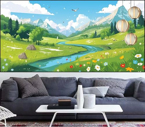 Diamond Painting Berg Diamant Painting Bilder Landschaft Malen Nach Zahlen Erwachsene DIY Mosaikherstellung Puzzle,Diamant Malerei Stickerei Kreuzstich set für Deko Geschenke für Frauen 40x70cm QL-838 von Generic