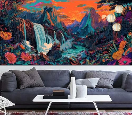 Diamond Painting Berg Diamond Painting Kinder Fallen Diamant Malerei Anfänger Diamant Kunst Malerei Stickerei set,DIY Malen Nach Zahlen Bastelset Erwachsene Kristall Puzzle,Geschenke 90x250cm VQ-375 von Generic