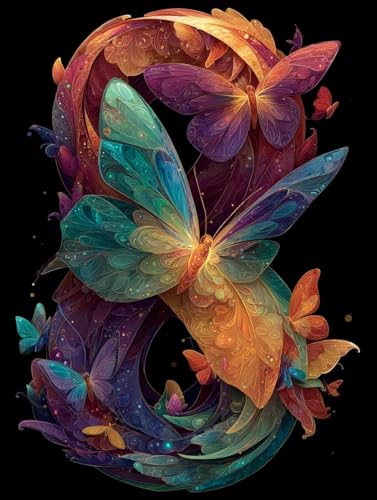 Diamond Painting Blume, 5D Diamond Painting Erwachsene Schmetterling, DIY Full Drill Diamant Malerei Set, 5D Diamant Kunst Malerei Stickerei Mosaikherstellung, Wanddeko, Geschenke, 40x50cm 9-5522 Diamond Painting Blume, 5D Diamond Painting Erwachsene Schmetterling, DIY Full Drill Diamant Malerei Set, 5D Diamant Kunst Malerei Stickerei Mosaikherstellung, Wanddeko, Geschenke, 40x50cm 9-5522 von Generic