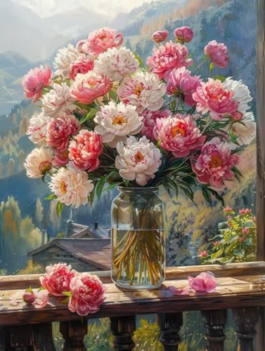 Diamond Painting Blume, 5D Diamond Painting Set für Erwachsene Vase, DIY Runder Vollbohrer Crystal Strass Stickerei Diamantmalerei Malerei Kits, Basteln für Erwachsene, Home Dekoration, 30x40cm 3-6061 Diamond Painting Blume, 5D Diamond Painting Set für Erwachsene Vase, DIY Runder Vollbohrer Crystal Strass Stickerei Diamantmalerei Malerei Kits, Basteln für Erwachsene, Home Dekoration, 30x40cm 3-6061 von Generic
