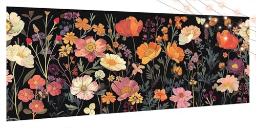 Diamond Painting Blume, Diamond Painting Erwachsene Groß XXL 30x70cm, DIY Diamand Art Mosaikherstellung Zubehör, 5D Diamant Stickerei Kits für Anfänger und Kinder, Wand Dekor Wohnzimmer Pflanze T428 von Generic