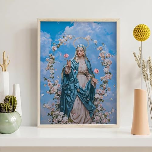 Diamond Painting Blume, Frau Diamond Painting Erwachsene Anfänger, DIY 5D Runder Vollbohrer Diamant Malerei Stickerei Set Kreuzstich Set zur Home Wand Dekoration Geschenke 30x40cm PjY520 8-K von Generic