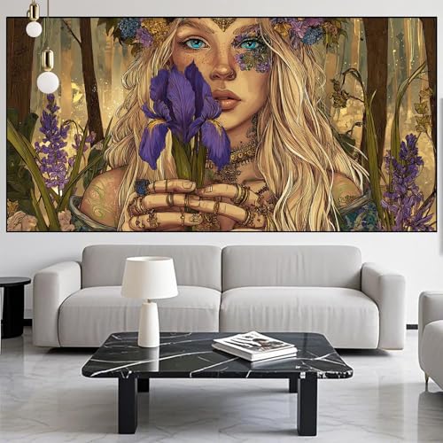 Diamond Painting Blume Diamond Painting Erwachsene Groß xxl 60x120cm Diamant Malerei Schönheit Malen Nach Zahlen DIY Strass Kunst Mosaikherstellung Crystal Stickerei Malerei Kit,Geschenke LK-630 von Generic