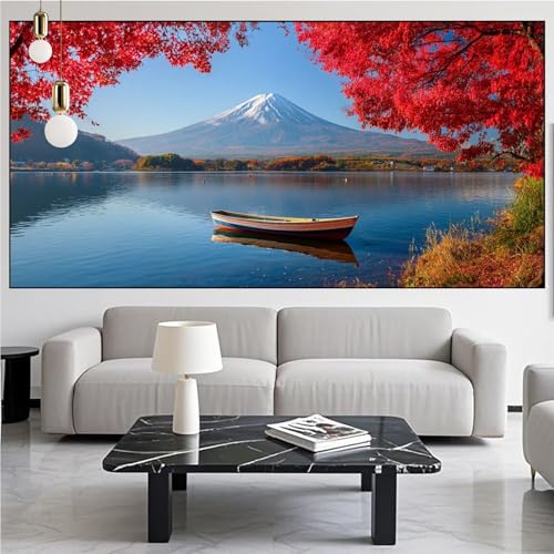 Diamond Painting Blume Diamond Painting Erwachsene Groß xxl 70x140cm Diamant Malerei Boot Malen Nach Zahlen DIY Strass Kunst Mosaikherstellung Crystal Stickerei Malerei Kits für Home Dekor KM-791 von Generic