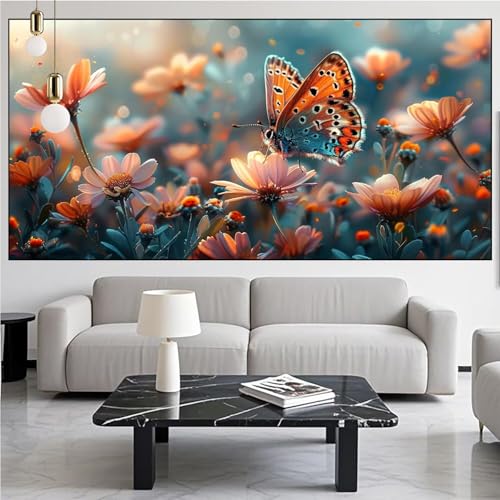 Diamond Painting Blume Diamont Painting Bilder Schmetterling Malen Nach Zahlen Set für Kinder Erwachsene,5D Vollbohrung Crystal Bastelset Mädchen Mosaikherstellung,DIY Diamant Malerei 40x70cm KM-1004 Diamond Painting Blume Diamont Painting Bilder Schmetterling Malen Nach Zahlen Set für Kinder Erwachsene,5D Vollbohrung Crystal Bastelset Mädchen Mosaikherstellung,DIY Diamant Malerei 40x70cm KM-1004 von Generic