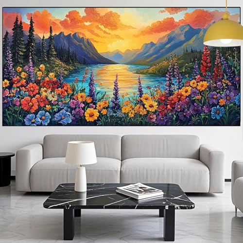 Diamond Painting Blume Diamont Painting Bilder Sonnenuntergang Malen Nach Zahlen Set für Kinder Erwachsene,5D Vollbohrung Crystal Bastelset Mädchen Mosaikherstellung,Dekor Geschenke 100x300cm YM-854 Diamond Painting Blume Diamont Painting Bilder Sonnenuntergang Malen Nach Zahlen Set für Kinder Erwachsene,5D Vollbohrung Crystal Bastelset Mädchen Mosaikherstellung,Dekor Geschenke 100x300cm YM-854 von Generic