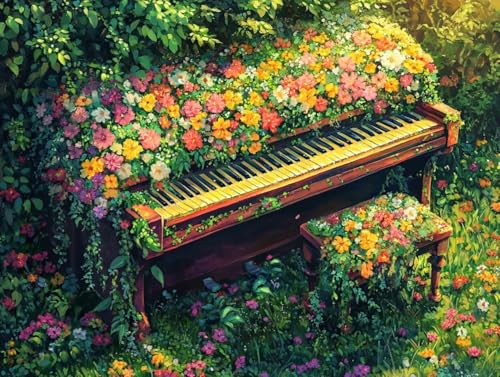 Diamond Painting Blume Klavier Zubehör Set, 5D DIY Diamant Malerei für Erwachsene und Kinder, Mosaik Vollbohrer Diamanten Malerei Stickerei Kreuzstich Geschenke Home Wand Dekorationen 30x60cm C-677 Diamond Painting Blume Klavier Zubehör Set, 5D DIY Diamant Malerei für Erwachsene und Kinder, Mosaik Vollbohrer Diamanten Malerei Stickerei Kreuzstich Geschenke Home Wand Dekorationen 30x60cm C-677 von Generic