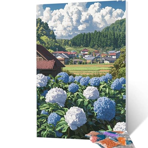 Diamond Painting Blume mit Diamond Painting Zubehör Set, Diamant Malen Nach Zahlen Kleine Stadt, Diamant Cross Stitch Stickerei Bastelset Erwachsene für Deko Wohnzimmer, Geschenke 50x70cm model/-6495 Diamond Painting Blume mit Diamond Painting Zubehör Set, Diamant Malen Nach Zahlen Kleine Stadt, Diamant Cross Stitch Stickerei Bastelset Erwachsene für Deko Wohnzimmer, Geschenke 50x70cm model/-6495 von Generic