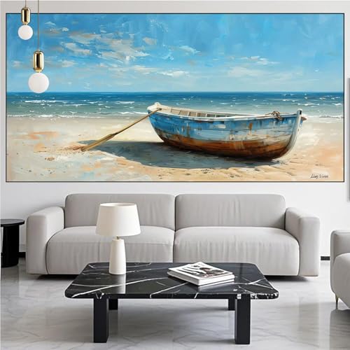 Diamond Painting Boot Diamond Painting Erwachsene Groß xxl 100x300cm Diamant Malerei Strand Malen Nach Zahlen DIY Strass Kunst Mosaikherstellung Crystal Stickerei Malerei Kits für Home Dekor KM-651 von Generic