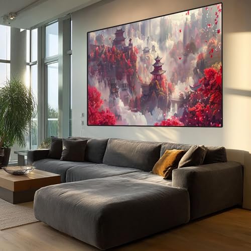 Diamond Painting Dachboden Diamont Painting Bilder Landschaft Malen Nach Zahlen set für Erwachsene,5D Vollbohrung Bastelset Mosaikherstellung,DIY Diamant Malerei für Deko Geschenke 60x180cm XD286 von Generic