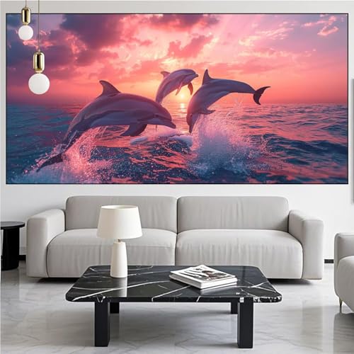 Diamond Painting Delphin Diamond Painting Erwachsene Groß xxl 60x120cm Diamant Malerei,Gifts Landschaft Malen Nach Zahlen DIY Strass Kunst Mosaikherstellung Crystal Stickerei Malerei,Gifts Kits KM-995 Diamond Painting Delphin Diamond Painting Erwachsene Groß xxl 60x120cm Diamant Malerei,Gifts Landschaft Malen Nach Zahlen DIY Strass Kunst Mosaikherstellung Crystal Stickerei Malerei,Gifts Kits KM-995 von Generic