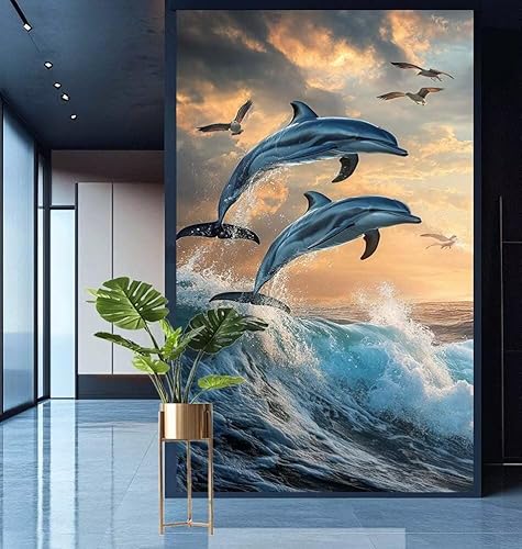 Diamond Painting Delphin Diamont Painting Bilder Sonnenuntergang Malen Nach Zahlen Set für Kinder Erwachsene,5D Crystal Bastelset Mädchen Mosaikherstellung,DIY Diamant Malerei für Gifts 30x60cm E630 Diamond Painting Delphin Diamont Painting Bilder Sonnenuntergang Malen Nach Zahlen Set für Kinder Erwachsene,5D Crystal Bastelset Mädchen Mosaikherstellung,DIY Diamant Malerei für Gifts 30x60cm E630 von Generic