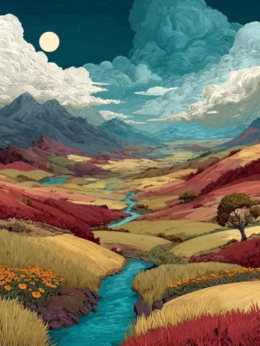 Diamond Painting Eckige Steine Landschaft, Diamond Painting Erwachsene Abstrakt, 80x110cm Mosaik Bastelset Erwachsene, 5D Vollbohrer Diamanten Malerei Kreatives für Mädchen, Geschenke, Deko -TL6106 Diamond Painting Eckige Steine Landschaft, Diamond Painting Erwachsene Abstrakt, 80x110cm Mosaik Bastelset Erwachsene, 5D Vollbohrer Diamanten Malerei Kreatives für Mädchen, Geschenke, Deko -TL6106 von Generic
