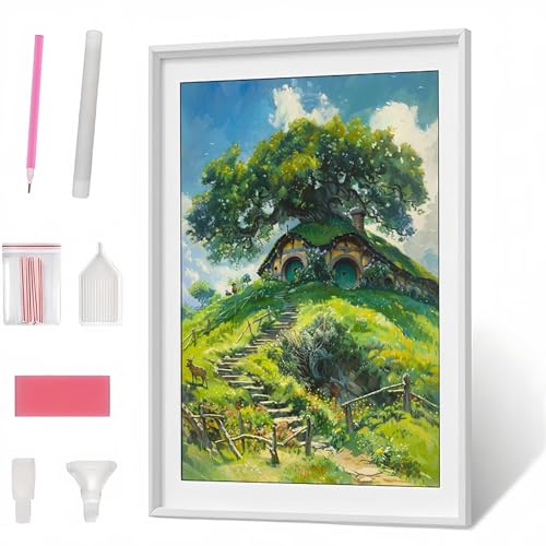Diamond Painting Erwachsene, Diamant Painting BäUme Architektur, Diamond Art Set für Erwachsene Kinder, Komplettes Diamant Malerei Malen Stickset, Kreuzstichbilder für Wohnkultur 50x70cm PJY1691 S-C von Generic