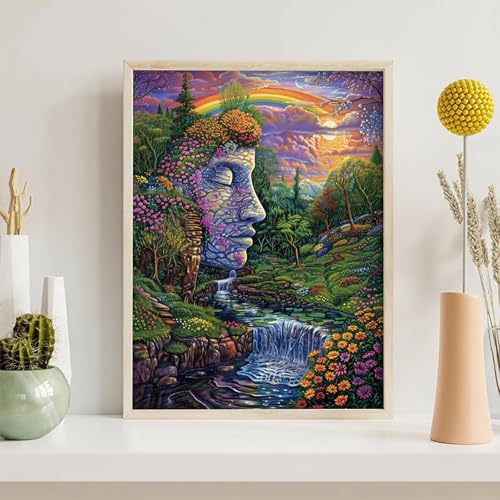 Diamond Painting Erwachsene Abstrakt 5D Blume Diamant Painting Bilder Diamond Art Set für Erwachsene Kinder, Komplettes DIY Diamant Malerei Malen Stickset, Kreuzstichbilder 50x65cm PjY1339 4-9 von Generic