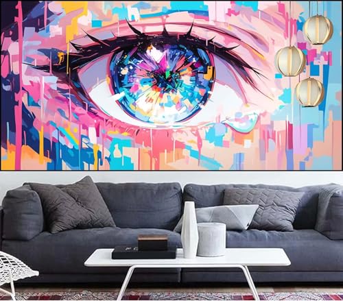 Diamond Painting Erwachsene Auge Diamond Painting xxl 100x300cm Diamant Malerei Graffiti,DIY Malen Nach Zahlen Erwachsene Diamant Stickerei,Diamanten Crystal Leinwand Art Mosaik Bastelset QL-341 Diamond Painting Erwachsene Auge Diamond Painting xxl 100x300cm Diamant Malerei Graffiti,DIY Malen Nach Zahlen Erwachsene Diamant Stickerei,Diamanten Crystal Leinwand Art Mosaik Bastelset QL-341 von Generic