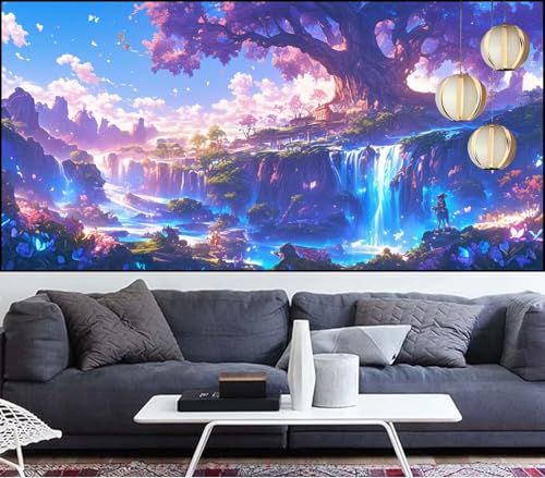 Diamond Painting Erwachsene Baum Diamond Painting 40x70cm Diamant Malerei Fallen,DIY Malen Nach Zahlen Erwachsene Diamant Stickerei,5D Diamanten Crystal Leinwand Art Mosaik Bastelset,Deko QL-842 von Generic