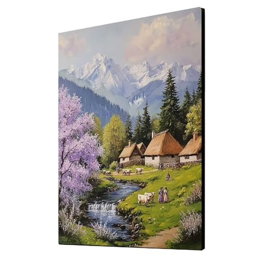 Diamond Painting Erwachsene Baum Diamond Painting Landschaft, Diamant Malen Nach Zahlen, 5D DIY Crystal art Cross Stickerei Basteln Erwachsene, Home Ästhetik Wand Dekor 100 x 135 cm 1ZSH- 14900 von Generic
