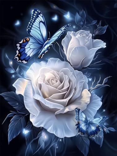 Diamond Painting Erwachsene Blume, Schmetterling 5D DIY Full Drill Stickerei Art Leinwand 35x50cm, Kinder Anfänger Kristall Kreuzstich Kit, Diamond Art Basteln Kit, für Home Wand Dekor a-184 Diamond Painting Erwachsene Blume, Schmetterling 5D DIY Full Drill Stickerei Art Leinwand 35x50cm, Kinder Anfänger Kristall Kreuzstich Kit, Diamond Art Basteln Kit, für Home Wand Dekor a-184 von Generic