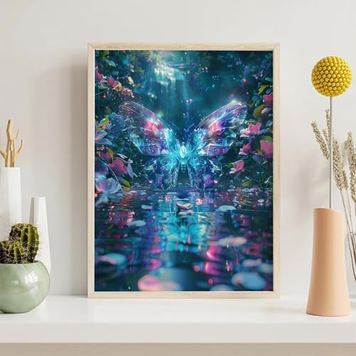 Diamond Painting Erwachsene Blume 5D Blumen Diamant Painting Bilder Diamond Art Set für Erwachsene Kinder, Komplettes DIY Diamant Malerei Malen Stickset, Kreuzstichbilder 60x80cm PjY999 1-9 von Generic