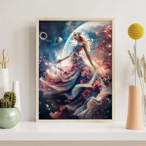 Diamond Painting Erwachsene Blume 5D Frau Diamant Painting Bilder Diamond Art Set für Erwachsene Kinder, Komplettes DIY Diamant Malerei Malen Stickset, Kreuzstichbilder 80x100cm PjY915 T-T von Generic