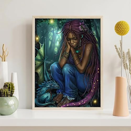 Diamond Painting Erwachsene Blume 5D Frau Diamant Painting Bilder Diamond Art Set für Erwachsene Kinder, Komplettes DIY Diamant Malerei Malen Stickset, Kreuzstichbilder für Geschenk 30x40cm PjY105 3-5 von Generic