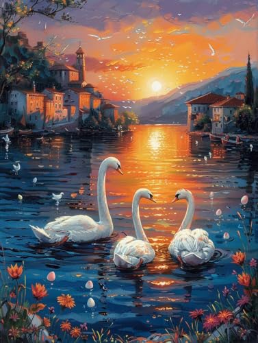 Diamond Painting Erwachsene Blume Diamond Painting Kinder Schwan, Vollbohrer Diamanten Basteln Erwachsene Stickerei Kreuzstich Crystal Art Malerei für Zimmer Deko, Geschenk Frau 20x30cm -KF25065D Diamond Painting Erwachsene Blume Diamond Painting Kinder Schwan, Vollbohrer Diamanten Basteln Erwachsene Stickerei Kreuzstich Crystal Art Malerei für Zimmer Deko, Geschenk Frau 20x30cm -KF25065D von Generic