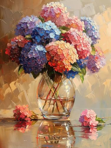 Diamond Painting Erwachsene Blume Diamond Painting Kinder Vase, Vollbohrer Diamanten Basteln Erwachsene Stickerei Kreuzstich Crystal Art Malerei für Zimmer Deko, Geschenk Frau (20x30cm) -KF250635 von Generic