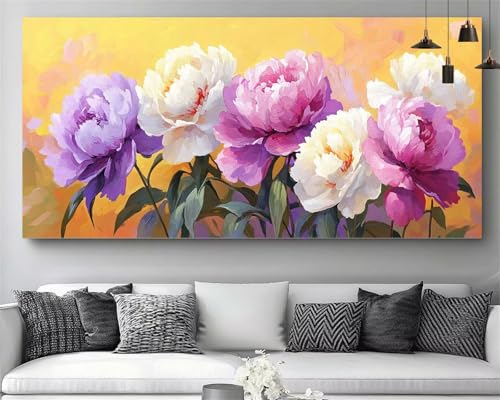 Diamond Painting Erwachsene Blume Diamond Painting XXL 60x180cm Diammant Malerei Farbe DIY Volldiamant Mosaik Stickerei Puzzle Kit,Crystal Art Leinwand Bastelset Erwachsene Für Home Dekor Gift M316 von Generic