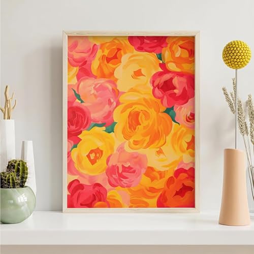 Diamond Painting Erwachsene Blumen 5D Blume Diamant Painting Bilder Diamond Art Set für Erwachsene Kinder, Komplettes DIY Diamant Malerei Malen Stickset, Kreuzstichbilder 80x100 cm PjY385 U-Q von Generic