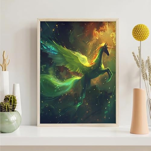 Diamond Painting Erwachsene Einhorn 5D Tier Diamant Painting Bilder Diamond Art Set für Erwachsene Kinder, Komplettes DIY Diamant Malerei Malen Stickset, Kreuzstichbilder 50x65cm PjY4267 0-6 von Generic