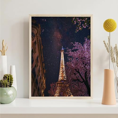 Diamond Painting Erwachsene Eisenturm 5D Architektur Diamant Painting Bilder Diamond Art Set für Erwachsene Kinder, Komplettes DIY Diamant Malerei Malen Stickset, Kreuzstichbilder 50x65 cm PjY4615 I-2 von Generic
