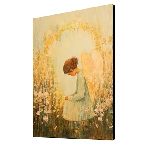 Diamond Painting Erwachsene Engel Diamond Painting Blume, Diamant Malen Nach Zahlen, 5D DIY Crystal art Cross Stickerei Basteln Erwachsene, Home Ästhetik Wand Dekor, Geschenke 50x70 cm 1ZSH-8895 von Generic