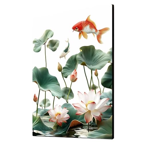 Diamond Painting Erwachsene Fisch Diamond Painting Blume, Diamant Malen Nach Zahlen, 5D DIY Crystal art Cross Stickerei Basteln Erwachsene, Home Ästhetik Wand Dekor, Geschenke 100 x 135 cm 1ZSH-22710 von Generic
