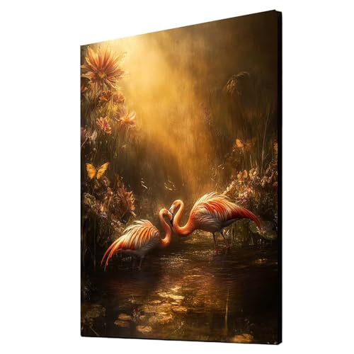 Diamond Painting Erwachsene Flamingo Diamond Painting Landschaft, Diamant Malen Nach Zahlen, 5D DIY Crystal art Cross Stickerei Basteln Erwachsene, Home Ästhetik Wand Dekor 80x110cm 1ZSH- 10118 von Generic
