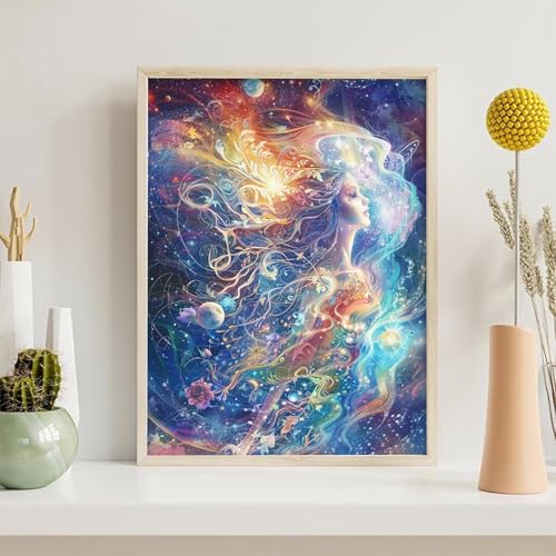 Diamond Painting Erwachsene Frau 5D Abstrakt Diamant Painting Bilder Diamond Art Set für Erwachsene Kinder, Komplettes DIY Diamant Malerei Malen Stickset, Kreuzstichbilder 30x40 cm PjY209 O-E von Generic