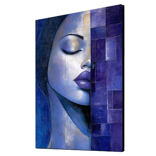 Diamond Painting Erwachsene Gesicht Diamond Painting Abstrakt, Diamant Malen Nach Zahlen, 5D DIY Crystal art Cross Stickerei Basteln Erwachsene, Home Ästhetik Wand Dekor, Geschenke 100x135cm 1ZSH-5780 von Generic