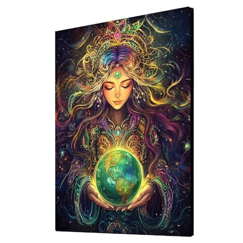 Diamond Painting Erwachsene Göttin Diamond Painting Erde, Diamant Malen Nach Zahlen, 5D DIY Crystal art Cross Stickerei Basteln Erwachsene, Home Ästhetik Wand Dekor, Geschenke 100x135 cm 1ZSH-4830 von Generic