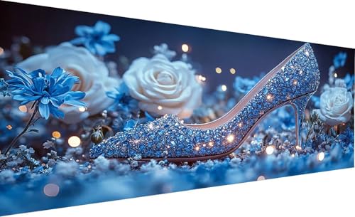 Diamond Painting Erwachsene Groß XXL 80X160cm Hoher Absatz Diamant Painting Blume DIY 5D Quadrat Vollbohrer Kristall kunst Malerei Mosaik Bastelset Kinder für Zimmer Deko Wohnzimmer Geschenk Model-147 von Generic