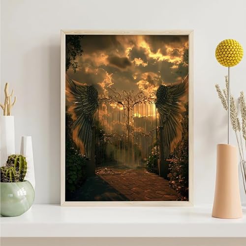 Diamond Painting Erwachsene Himmel 5D TüR Diamant Painting Bilder Diamond Art Set für Erwachsene Kinder, Komplettes DIY Diamant Malerei Malen Stickset, Kreuzstichbilder 50x65cm PjY4633 6-9 von Generic