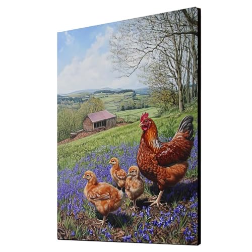 Diamond Painting Erwachsene Huhn Diamond Painting Tier, Diamant Malen Nach Zahlen, 5D DIY Crystal art Cross Stickerei Basteln Erwachsene, Home Ästhetik Wand Dekor, Geschenke 35x50 cm 1ZSH-11753 von Generic