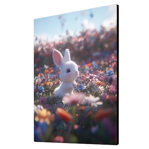 Diamond Painting Erwachsene Kaninchen Diamond Painting Tier, Diamant Malen Nach Zahlen, 5D DIY Crystal art Cross Stickerei Basteln Erwachsene, Home Ästhetik Wand Dekor, Geschenke 100x135cm 1ZSH-22620 von Generic