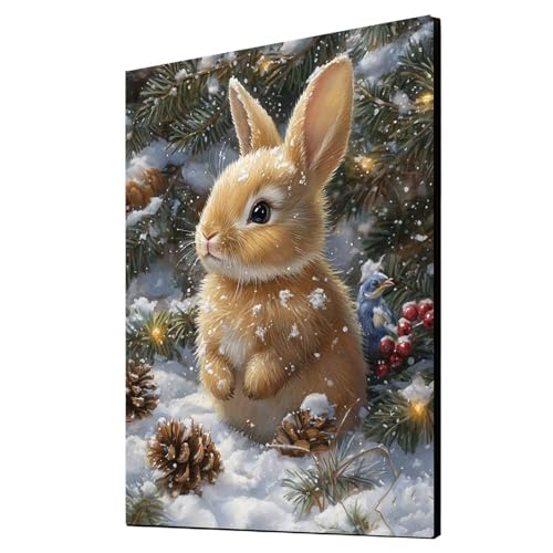 Diamond Painting Erwachsene Kaninchen Diamond Painting Tier, Diamant Malen Nach Zahlen, 5D DIY Crystal art Cross Stickerei Basteln Erwachsene, Home Ästhetik Wand Dekor, Geschenke 30x40 cm 1ZSH-12462 von Generic