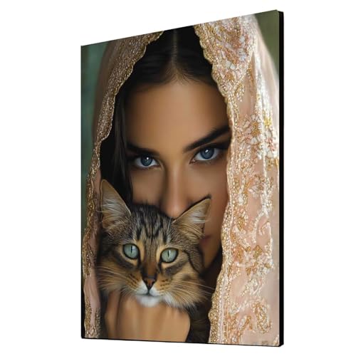 Diamond Painting Erwachsene Katze Diamond Painting Frau, Diamant Malen Nach Zahlen, 5D DIY Crystal art Cross Stickerei Basteln Erwachsene, Home Ästhetik Wand Dekor, Geschenke 60x80cm 1ZSH-17946 Diamond Painting Erwachsene Katze Diamond Painting Frau, Diamant Malen Nach Zahlen, 5D DIY Crystal art Cross Stickerei Basteln Erwachsene, Home Ästhetik Wand Dekor, Geschenke 60x80cm 1ZSH-17946 von Generic