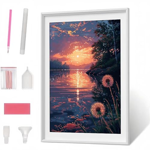 Diamond Painting Erwachsene Kinder LöWenzahn Sonnenuntergang Diamant Painting Bilder Anfänger, Runder Vollbohrer Diamant Malerei Stickerei Set Kreuzstich Geschenke Dekorieren 80x100cm PJY7798 6-0 Diamond Painting Erwachsene Kinder LöWenzahn Sonnenuntergang Diamant Painting Bilder Anfänger, Runder Vollbohrer Diamant Malerei Stickerei Set Kreuzstich Geschenke Dekorieren 80x100cm PJY7798 6-0 von Generic