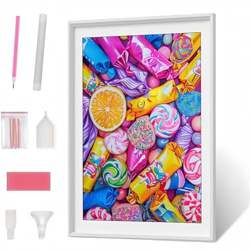 Diamond Painting Erwachsene Kinder SüßIgkeiten Farbe Diamant Painting Bilder Anfänger, Runder Vollbohrer Diamant Malerei Stickerei Set Kreuzstich Frauen Geschenke Wand Dekorieren 40x50CM PJY696 9-5 Diamond Painting Erwachsene Kinder SüßIgkeiten Farbe Diamant Painting Bilder Anfänger, Runder Vollbohrer Diamant Malerei Stickerei Set Kreuzstich Frauen Geschenke Wand Dekorieren 40x50CM PJY696 9-5 von Generic