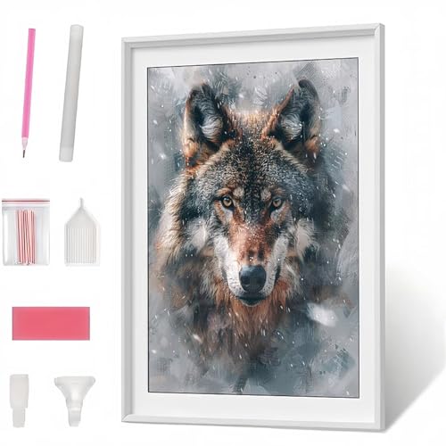 Diamond Painting Erwachsene Kinder Tier Wolf Diamant Painting Bilder Anfänger, DIY Runder Vollbohrer Diamant Malerei Stickerei Set Kreuzstich Frauen Geschenke Home Wand Dekorieren 60x80CM PJY7418 4-O Diamond Painting Erwachsene Kinder Tier Wolf Diamant Painting Bilder Anfänger, DIY Runder Vollbohrer Diamant Malerei Stickerei Set Kreuzstich Frauen Geschenke Home Wand Dekorieren 60x80CM PJY7418 4-O von Generic