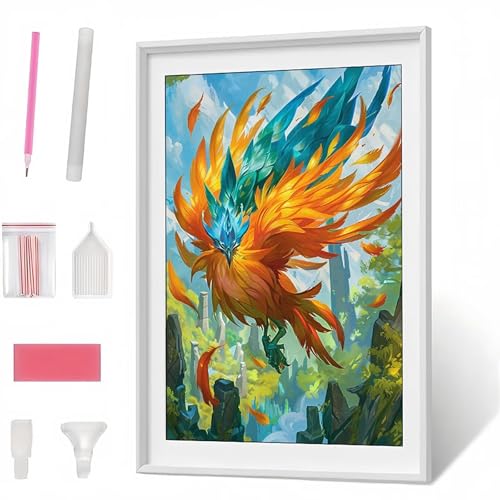 Diamond Painting Erwachsene Kinder Vogel Tier Diamant Painting Bilder Anfänger, DIY Runder Vollbohrer Diamant Malerei Stickerei Set Kreuzstich Frauen Geschenke Wand Dekorieren (50x70cm) PJY1306 R-8 von Generic